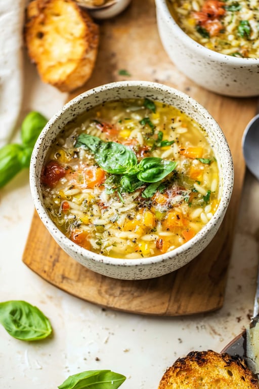 Mediterranean Orzo Soup Chilli: 249 Calories a Serving