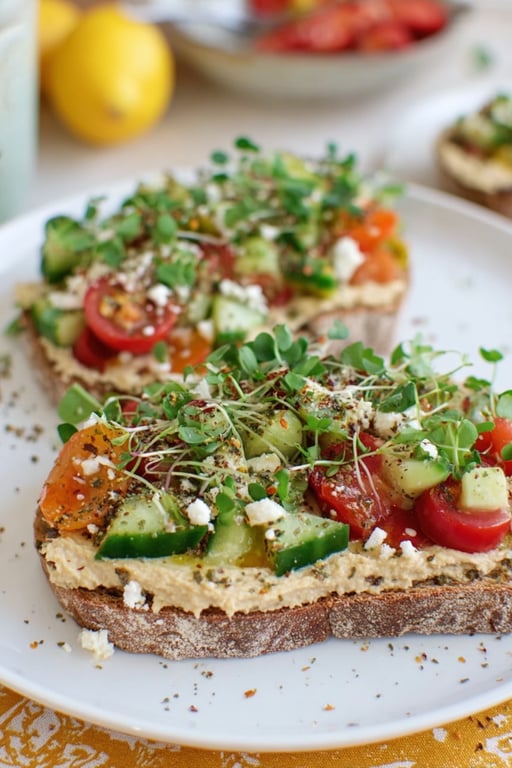 Mediterranean Hummus Toast Za Atar: Simple Homemade Recipe