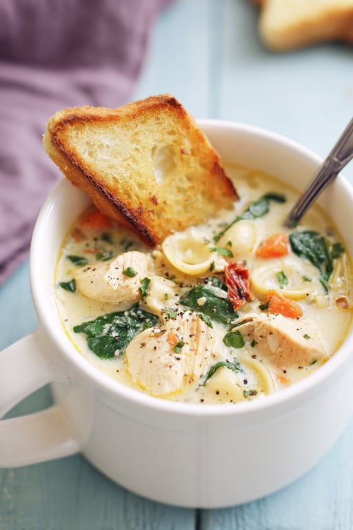 Creamy Tuscan Chicken Soup Recipe – Warm and Comforting