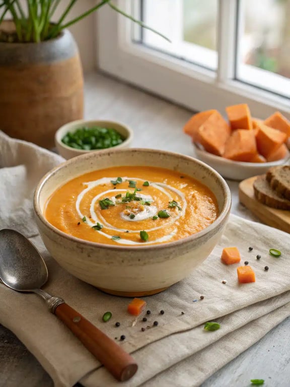 Soupe crémeuse aux légumes avec une saveur géniale à préparer à l'avance