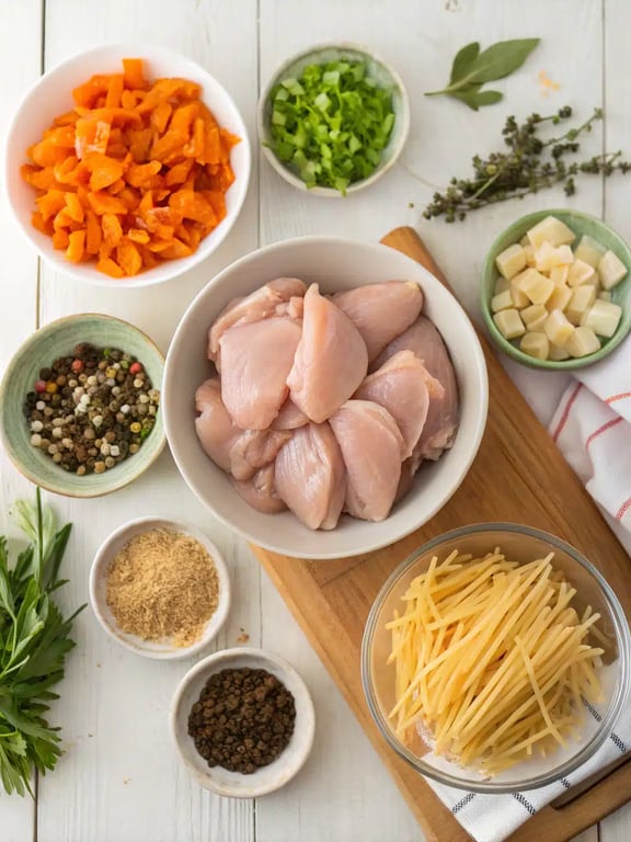 Italian Penicillin Soup ingredients Italian Penicillin Soup ingredients arranged on the counter