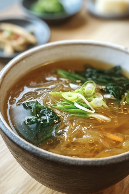 Japanese Glass Noodle Soup: 15 Ingredients