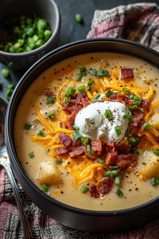 Loaded Baked Potato Soup Recipe – Warm and Comforting