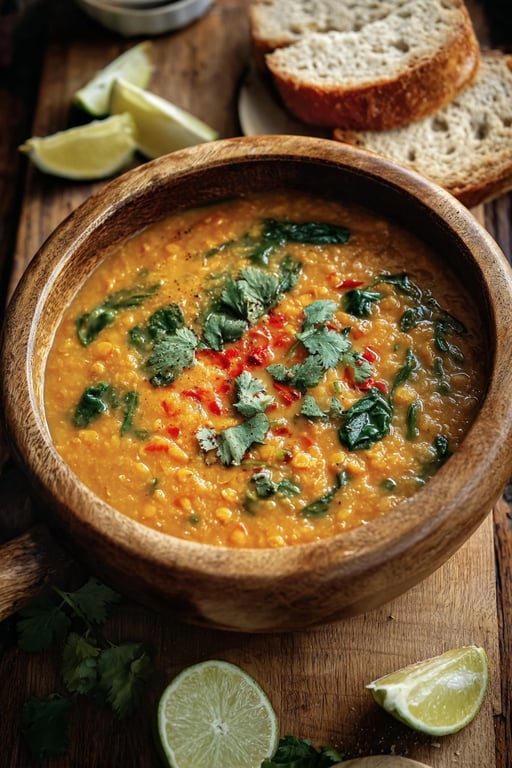 Thai Coconut Red Lentil Soup: 13 Ingredients
