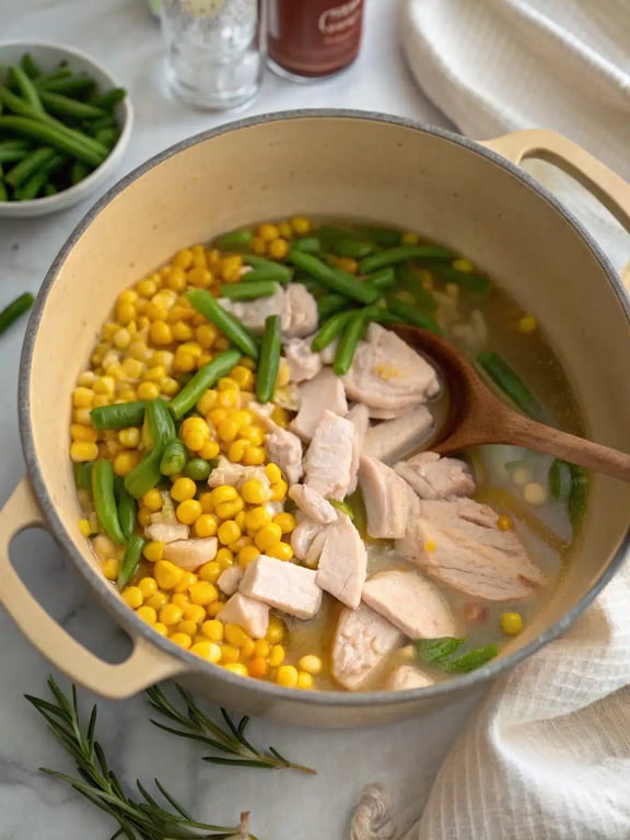 Final step for turkey vegetable soup — plated and ready