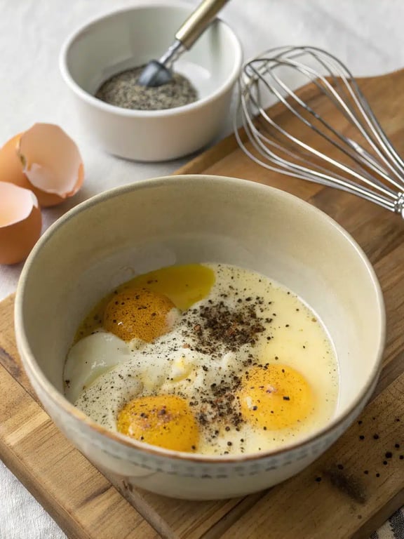 Step 2 for breakfast tacos recipe — process in progress