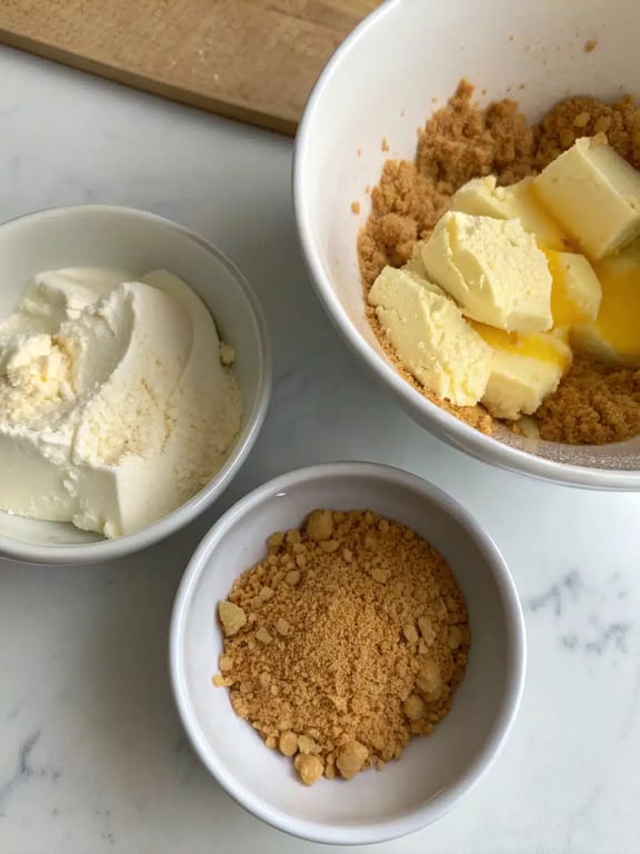 cheesecake cookie dough — step 2 Step 2 for cheesecake cookie dough — process in progress