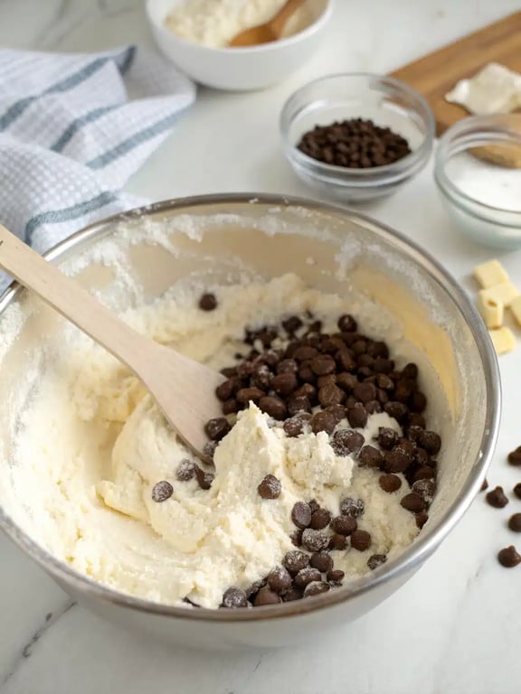 cheesecake cookie dough — step 4 Step 4 for cheesecake cookie dough — texture check