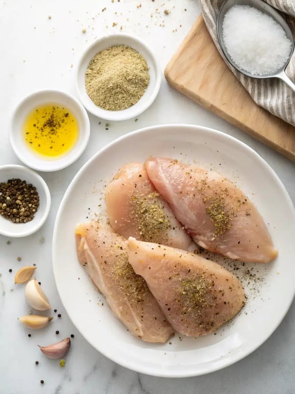 Step 2 for Chicken Caesar Flatbread — process in progress