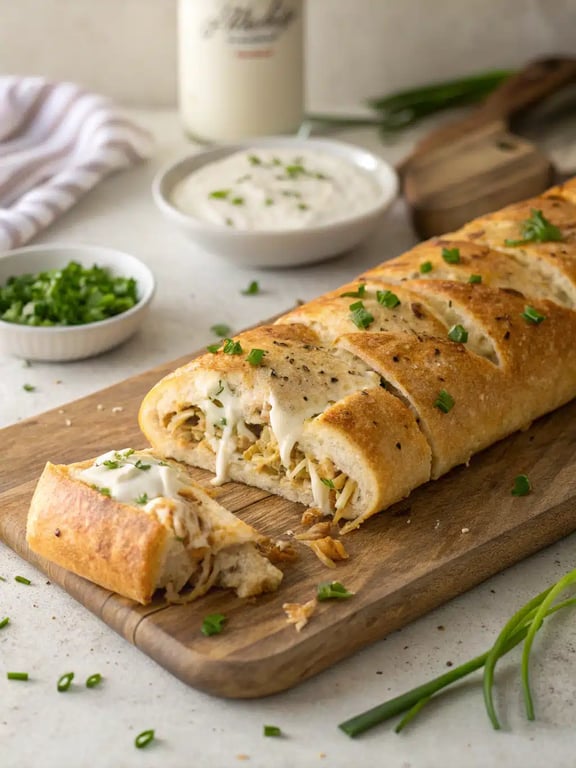 Chicken Ranch Stuffed Bread: Simple Bold Flavor