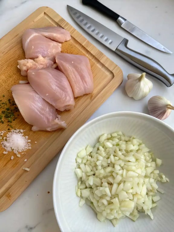 Step 2 for Chicken street tacos — process in progress