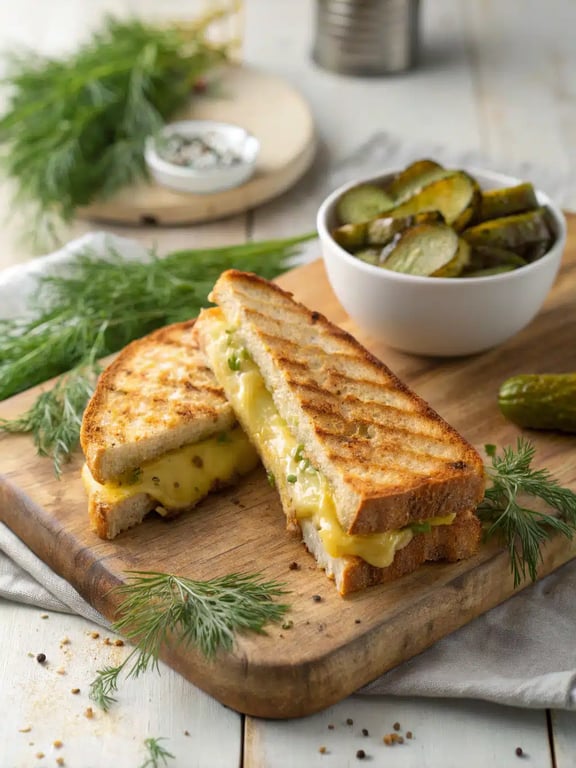 Dill Pickle Grilled Cheese with Bold Flavor