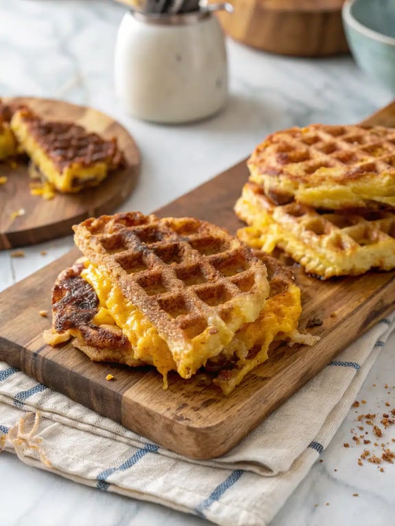 Grilled cheese chaffle for an easy comfort meal