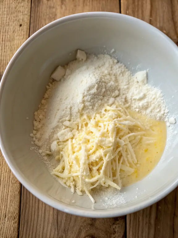grilled cheese chaffle — step 2 Step 2 for grilled cheese chaffle — process in progress