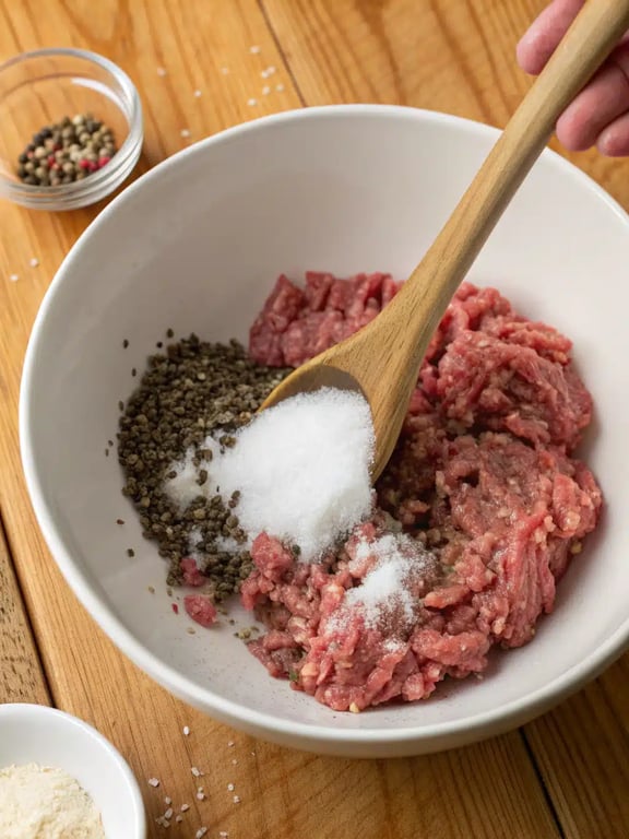 Cooking patties for sandwich wrap burger Cooking thin oval beef patties in a skillet for a sandwich wrap burger