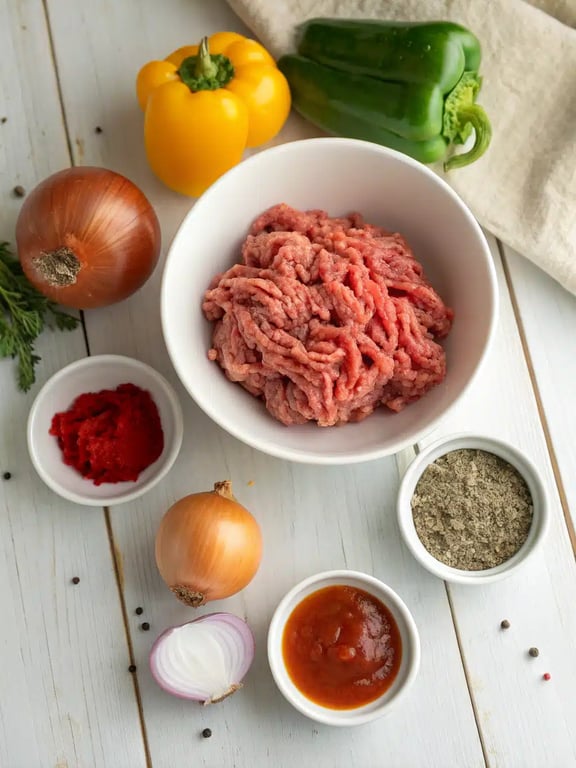 sloppy joe recipe ingredients sloppy joe recipe ingredients arranged on the counter
