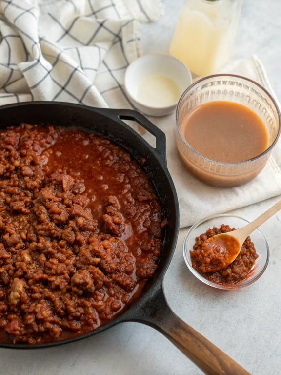 sloppy joe recipe — final step Final step for sloppy joe recipe — plated and ready