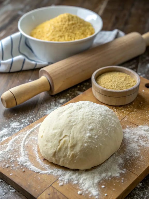 Step 2 for BBQ chicken pizza — process in progress