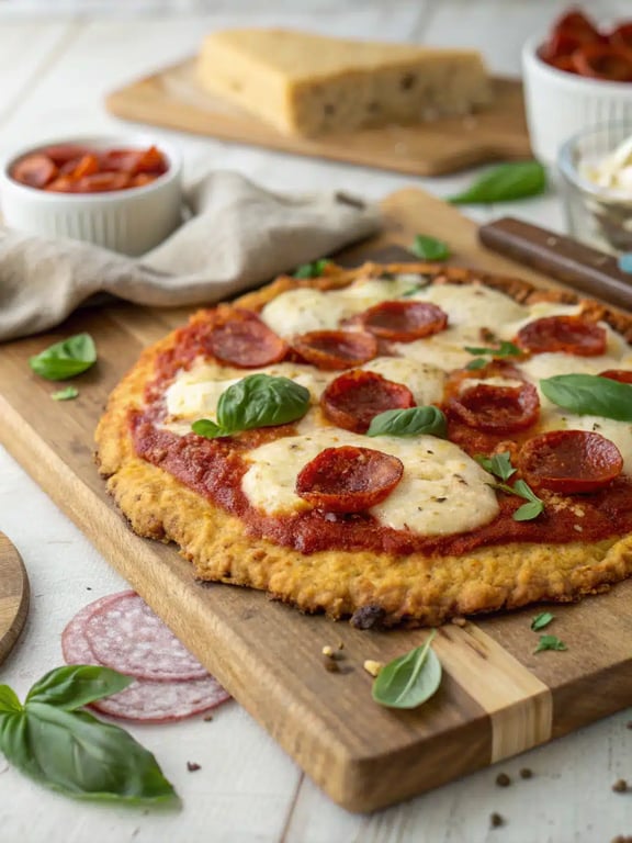 Pizza rapide à la croûte de poulet pour un plaisir en semaine !
