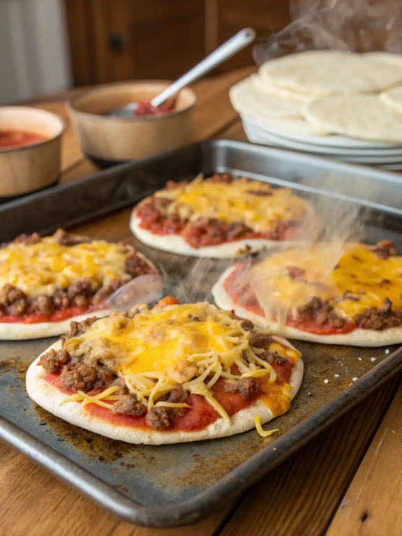 Final step for Mexican pizza recipe — plated and ready to serve