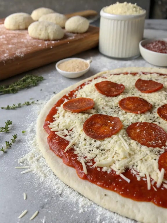 Step 4 for New York pizza rolls — texture check