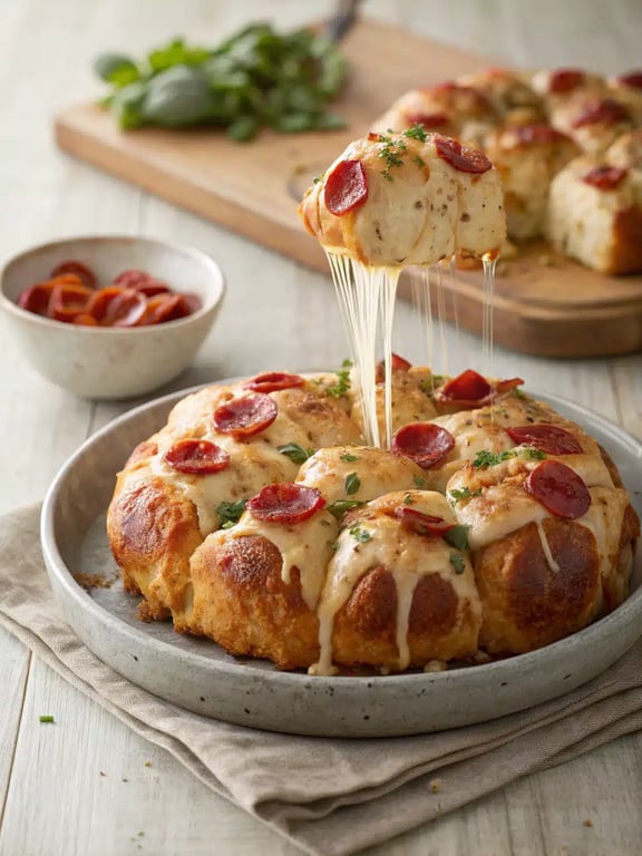 Pain brioché à la pizza, simple et réconfortant, idéal pour les soirs de semaine.