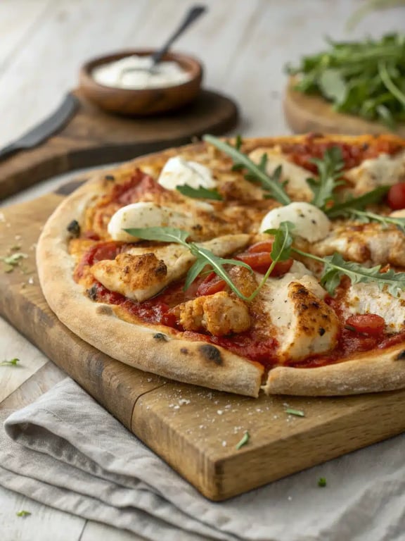 Simple roasted chicken pizza with genius flavor