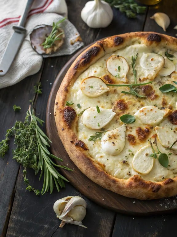 Pizza facile à l'ail rôti avec une touche de nostalgie