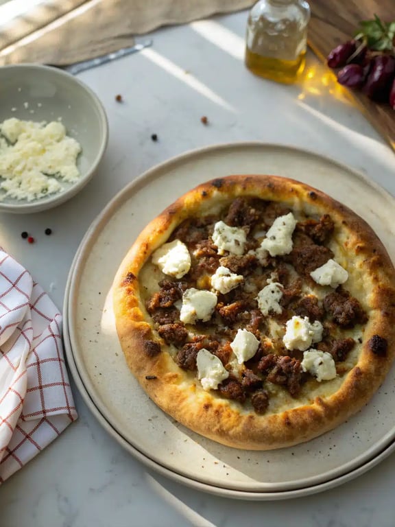 Turkish pizza recipe with quick joy and fresh herbs