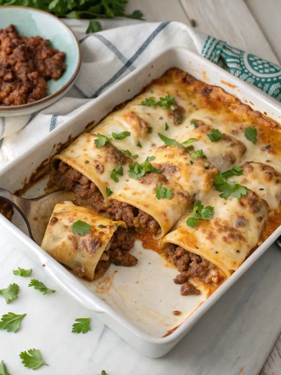 burrito casserole recipe plated with sides burrito casserole recipe served on a plate with fresh toppings and a side salad