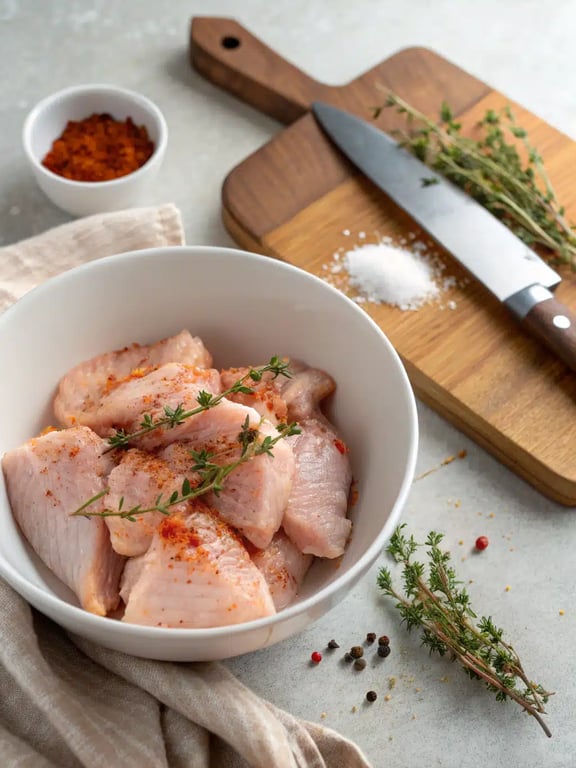 Step 2 for chicken rice casserole — process in progress