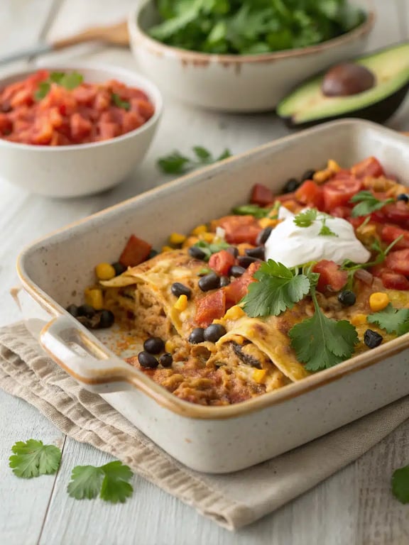 Casserole de tacos au poulet express pour un repas savoureux en semaine