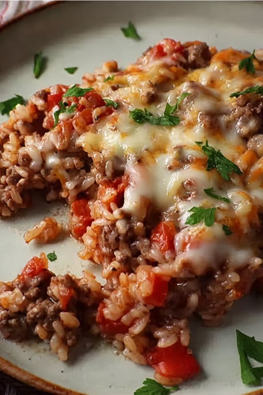 Cheesy Hamburger Rice Casserole Recipe – Easy Comfort Food