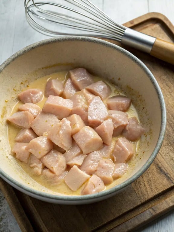 Step 4 for keto chicken casserole — texture check