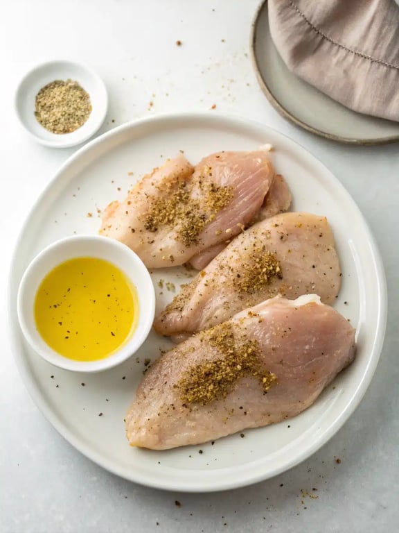 Shredding cooked chicken for white chicken enchilada casserole in a skillet