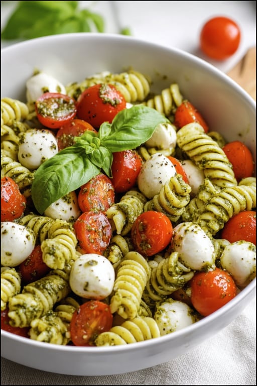 Pesto Caprese Pasta Salad (Easy 25 Minute Side)