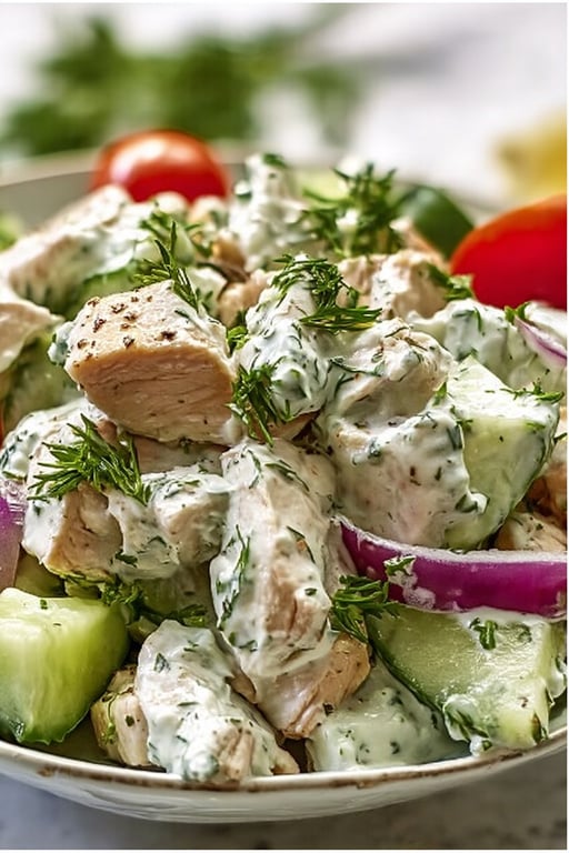 Tzatziki Chicken Salad Recipe – Fresh and Creamy