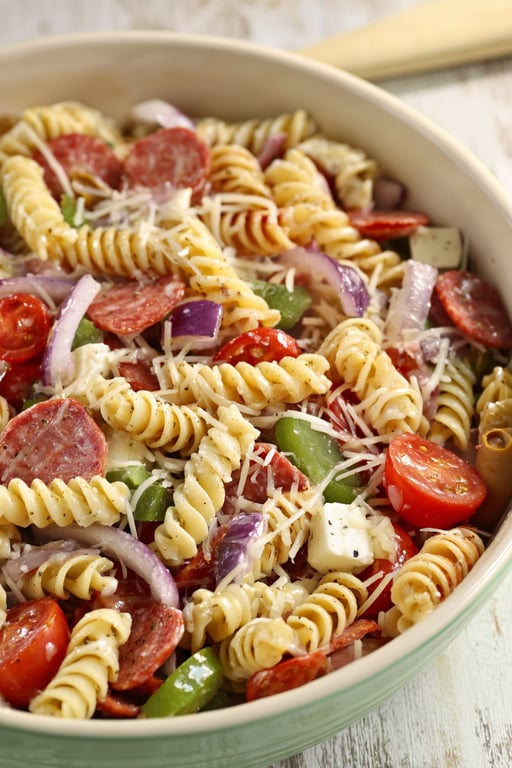 Classic Pasta Salad for a Crowd (Serves 24)