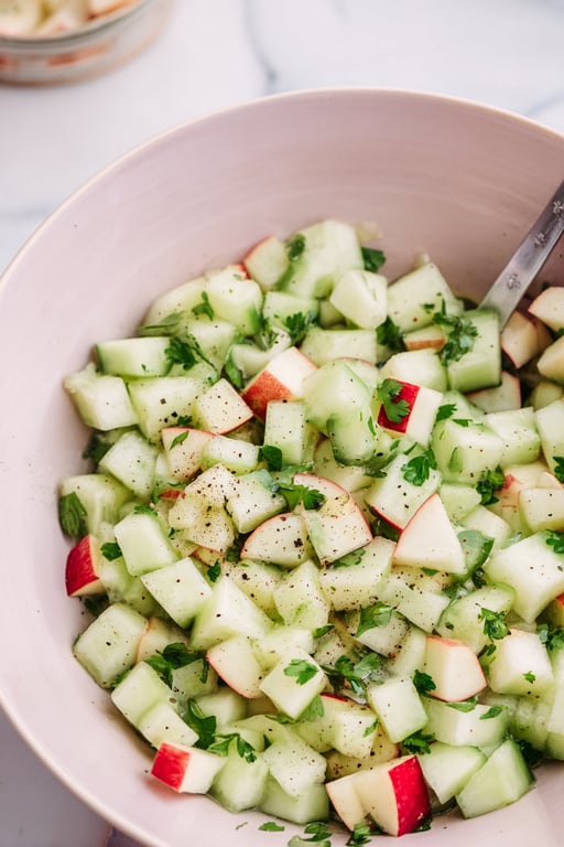 Cucumber Apple Salad (Easy 10 Minute Side)