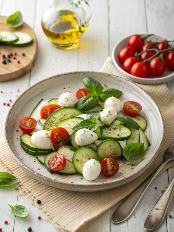 Cozy Cucumber Caprese Salad for a Light Meal