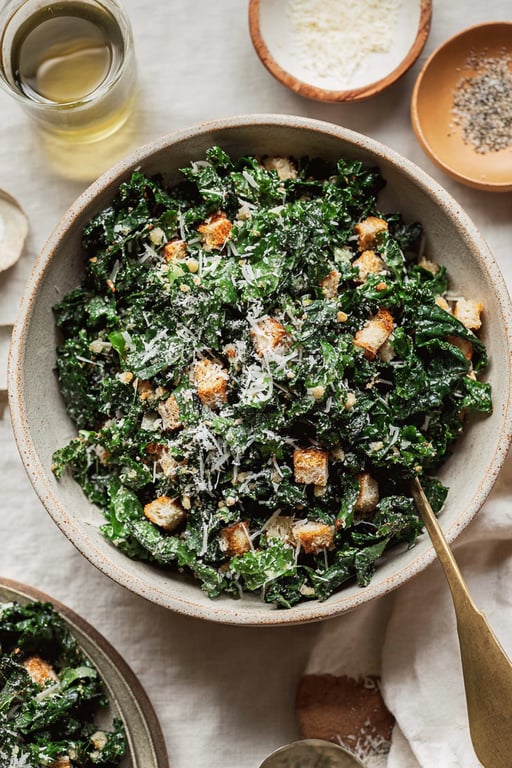 Lemony Parmesan Kale Salad