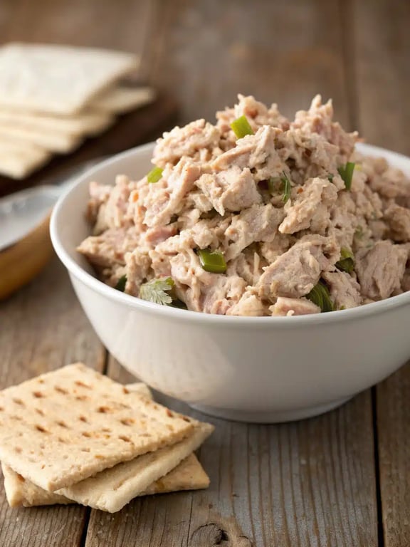 Mediterranean tuna salad served in a pita pocket with fresh greens on the side