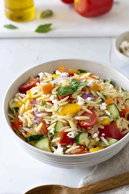 Rainbow Orzo Salad (Easy 25 Minute Side)