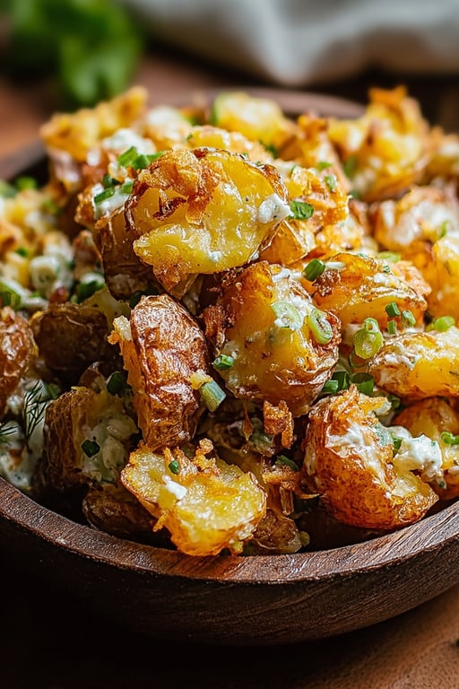Crispy Smashed Potato Salad