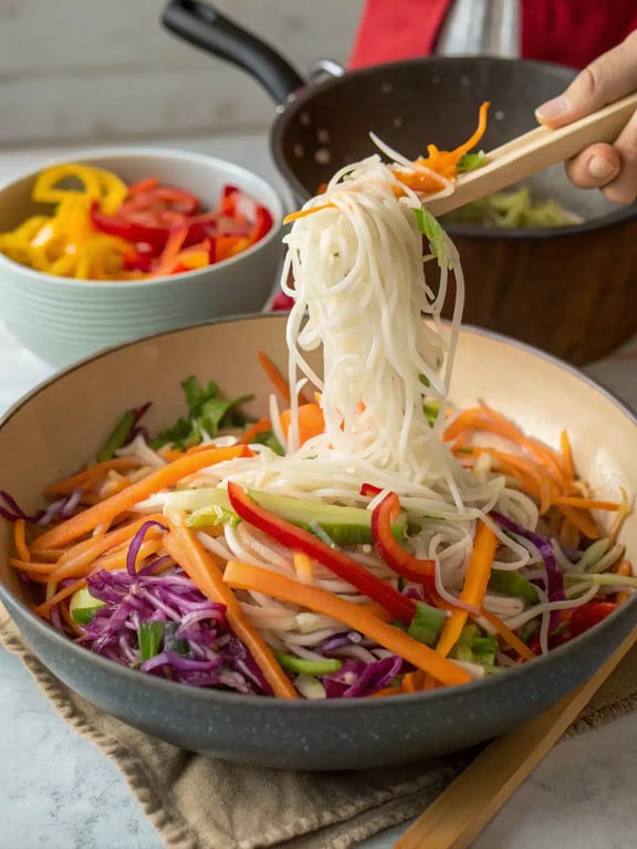 Step 4 for Thai salad recipe — texture check