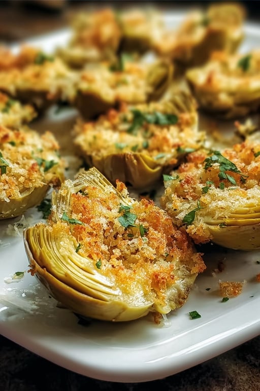 Crispy Parmesan Artichoke Hearts