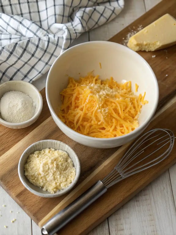 Step 2 for cheesy thumbprint appetizers — process in progress