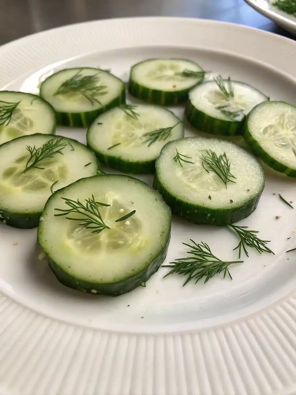 cucumber dill pinwheels arranged elegantly on a wooden platter with lemon garnish