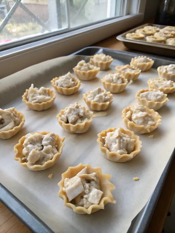 Final step for easy party appetizers — plated and ready to serve, garnished with chives