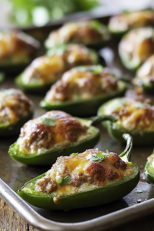 Sausage Stuffed Jalapeno Bites